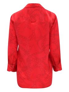 L'Agence Geruite blouse - Rood