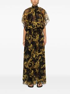 Versace Jeans Couture Watercolour Couture-print long dress - Zwart