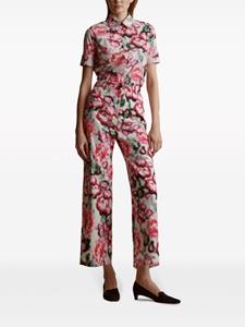 Adam Lippes Alessia floral-print cropped trousers - Roze