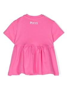 PUCCI Junior fish-appliqué flared dress - Roze