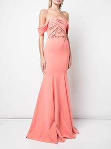 Marchesa Notte Lange jurk - Roze