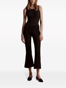 Adam Lippes pointelle knit cropped trousers - Zwart