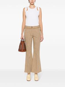 ETRO flared cropped trousers - Bruin
