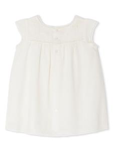 Bonpoint Mouwloze jurk - Wit