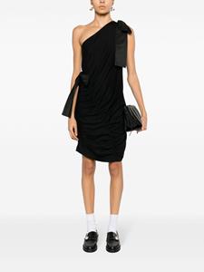 MSGM Asymmetrische jurk met strik - Zwart