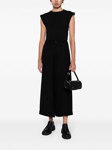 Yohji Yamamoto Cropped wollen broek - Zwart