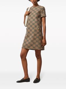 Gucci GG-jacquard wool dress - Beige