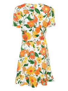 Stella McCartney floral-print peplum dress - Wit