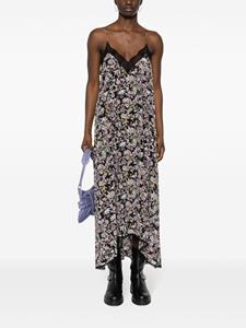 Zadig&Voltaire floral-print silk dress - Zwart