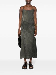 Uma Wang Anaya full jacquard slip dress - Groen