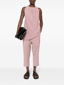 Rick Owens pressed-crease cropped trousers - Roze