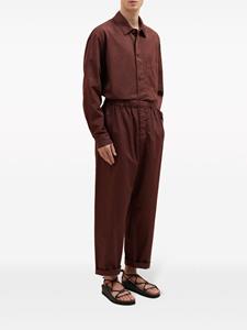 LEMAIRE Cropped broek met elastische taille - Rood