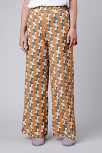 Brava Fabrics Damen vegan Weite Hosen Big Tiles Topaz Orange