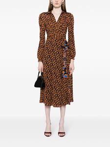 DVF Diane von Furstenberg Phoenix jurk met geometrische print - Bruin