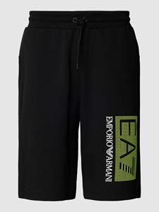 EA7 Emporio Armani Sweatshorts met labelprint