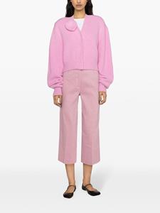 PINKO straight cropped trousers - Roze