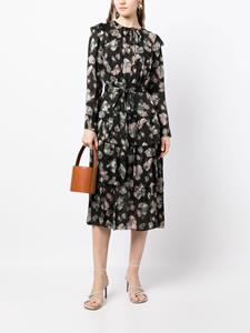 Marchesa Notte Jurk met bloemenprint - Zwart