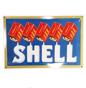 Fiftiesstore Shell Oil Cans Emaille Bord - 52 x 35cm