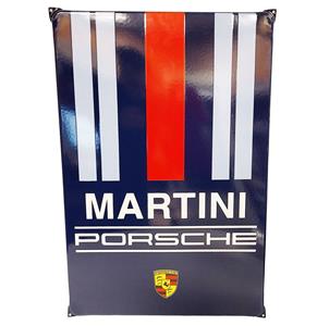 Fiftiesstore Martini Porsche Emaille Bord - 60 x 40cm