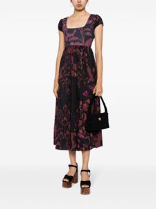 Cynthia Rowley Jurk met bloemenprint - Zwart