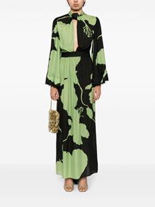 Johanna Ortiz Earthy Elegance silk dress - Groen