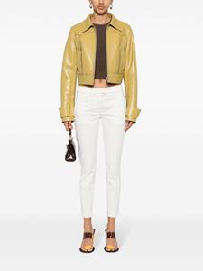 DONDUP logo-plaque cropped trousers - Beige