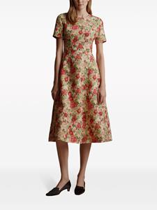 Adam Lippes Eloise jurk met bloemenprint - Beige