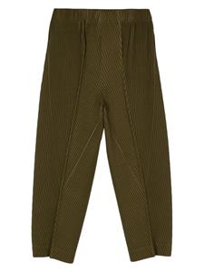 Homme Plissé Issey Miyake pleated cropped trousers - Groen