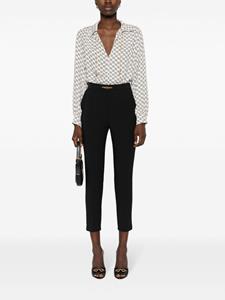 Elisabetta Franchi high-waist cigarette trousers - 110 BLACK