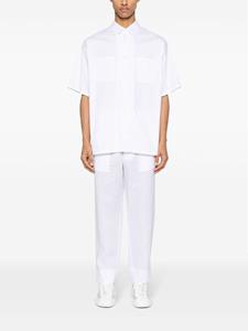 Prada linen cropped trousers - Wit