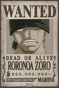 ABYstyle Poster One Piece Wanted Zoro New Poster 35x52cm