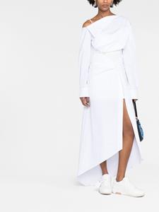 Off-White Asymmetrische jurk - Wit