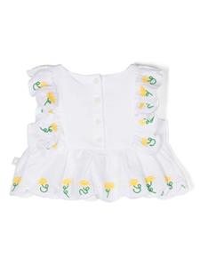 Stella McCartney Kids floral-embroidered dress - Wit