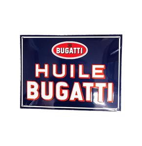 Fiftiesstore Huile Bugatti Emaille Bord - 40 x 30cm