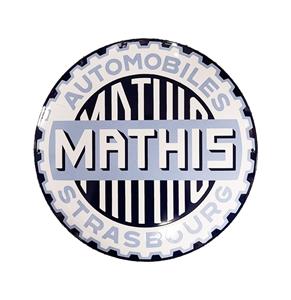 Fiftiesstore Mathis Automobiles Emaille Bord - Ø40cm