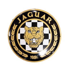 Fiftiesstore Jaguar Vintage Logo Emaille Bord - Ø40cm