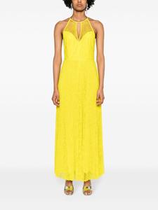 TWINSET halterneck lace gown - Geel