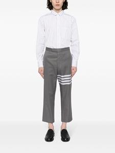 Thom Browne 4-Bar cotton cropped trousers - Wit