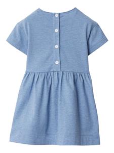 Burberry Kids logo-print cotton dress - Blauw