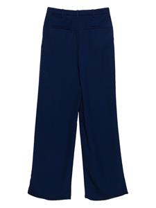 Ports 1961 geometric-jacquard wide-leg trousers - Blauw