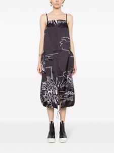 Uma | Raquel Davidowicz Vine jurk met print - Zwart