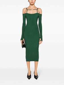 Jacquemus La Robe Sierra off-shoulder dress - Groen