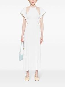 Chloé cut-out ribbed dress - Wit