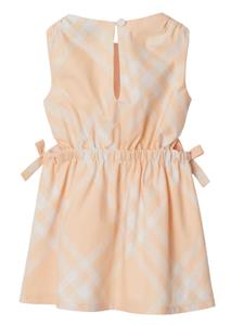 Burberry Kids check cotton dress - Roze