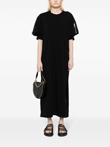 Sacai puff-sleeve cotton maxi dreess - Zwart