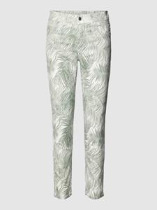 Angels Slim fit stoffen broek met all-over print, model 'Ornella'