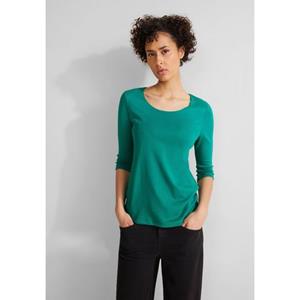 STREET ONE Shirt met 3/4-mouwen in unikleur