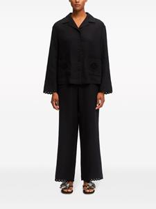 Sleeper Sofia linnen broek met wijde pijpen - Zwart