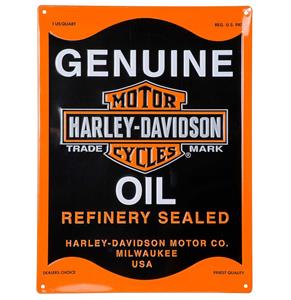 Fiftiesstore Harley-Davidson Oil Can Tinnen Bord