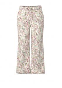 Barbara Lebek  Offwhite Broek linnen paisley 